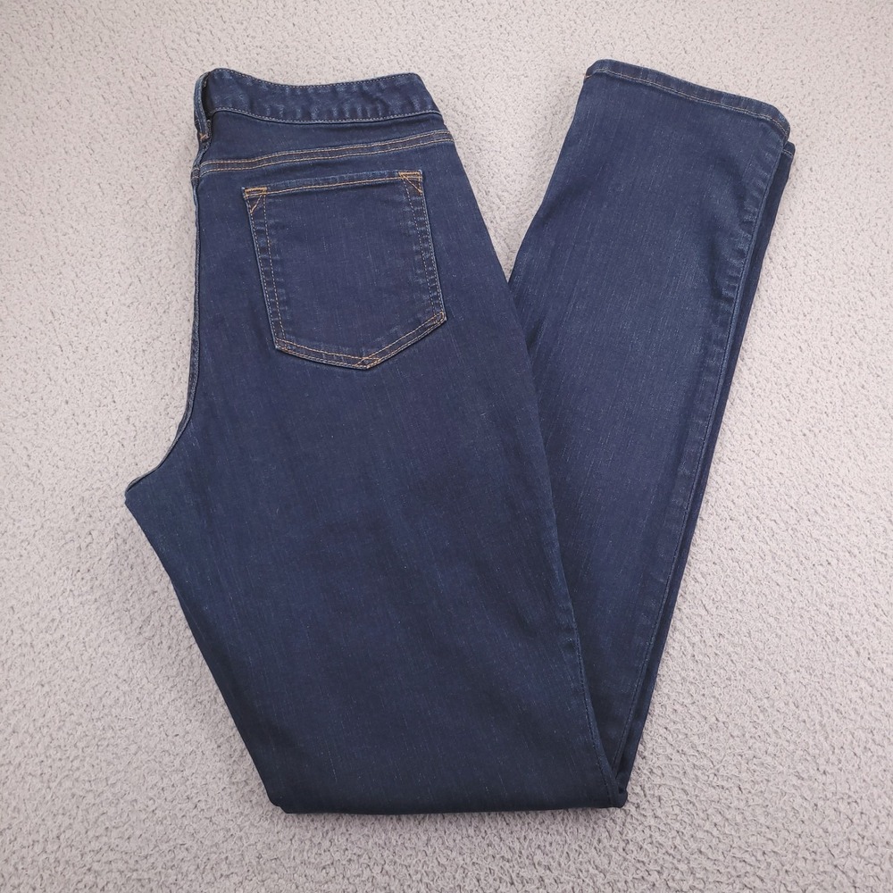 EDDIE BAUER Jeans Size 12T Curvy Straight Mid Rise Dark Wash Denim 32x36